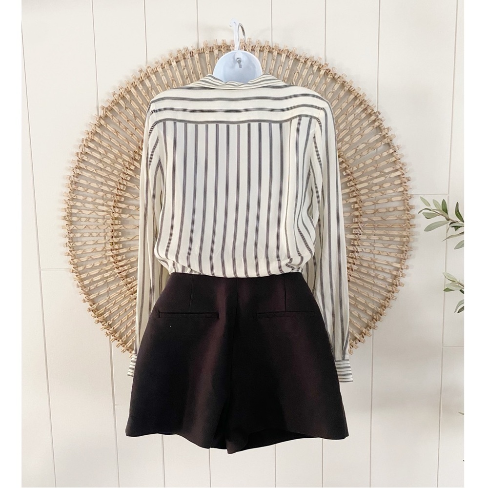 Sandro Eyton ecru and black colorway striped romper Size 36/US2-4 - Picture 5 of 15